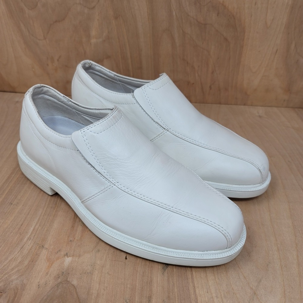 Propet Men's Loafers Sz 7 M White Executive Walker Casual Leather Shoes